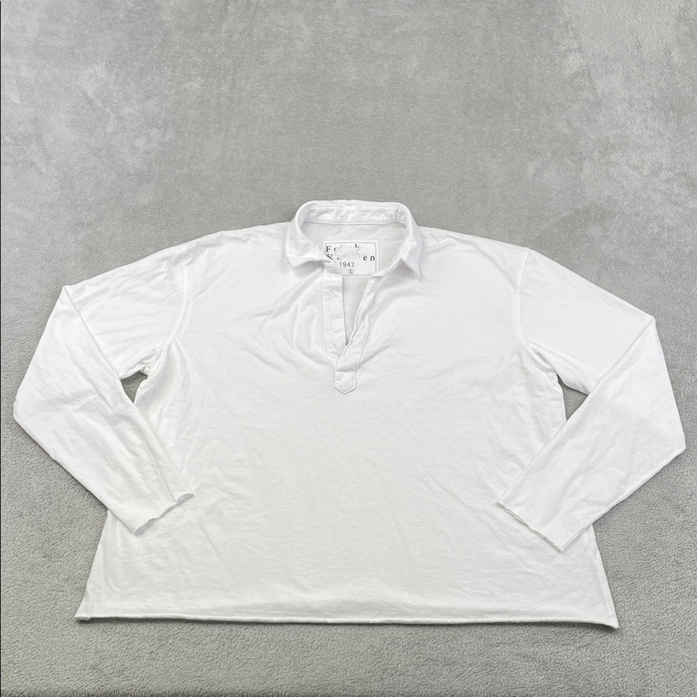 NEW Frank & Eileen L 100% Cotton White Popover Heritage Jersey Made in USA